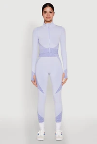 Womens Striped Detail Two Tone Track Jacket,