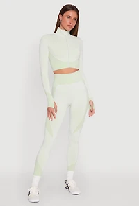 Striped Detail Two Tone Leggings