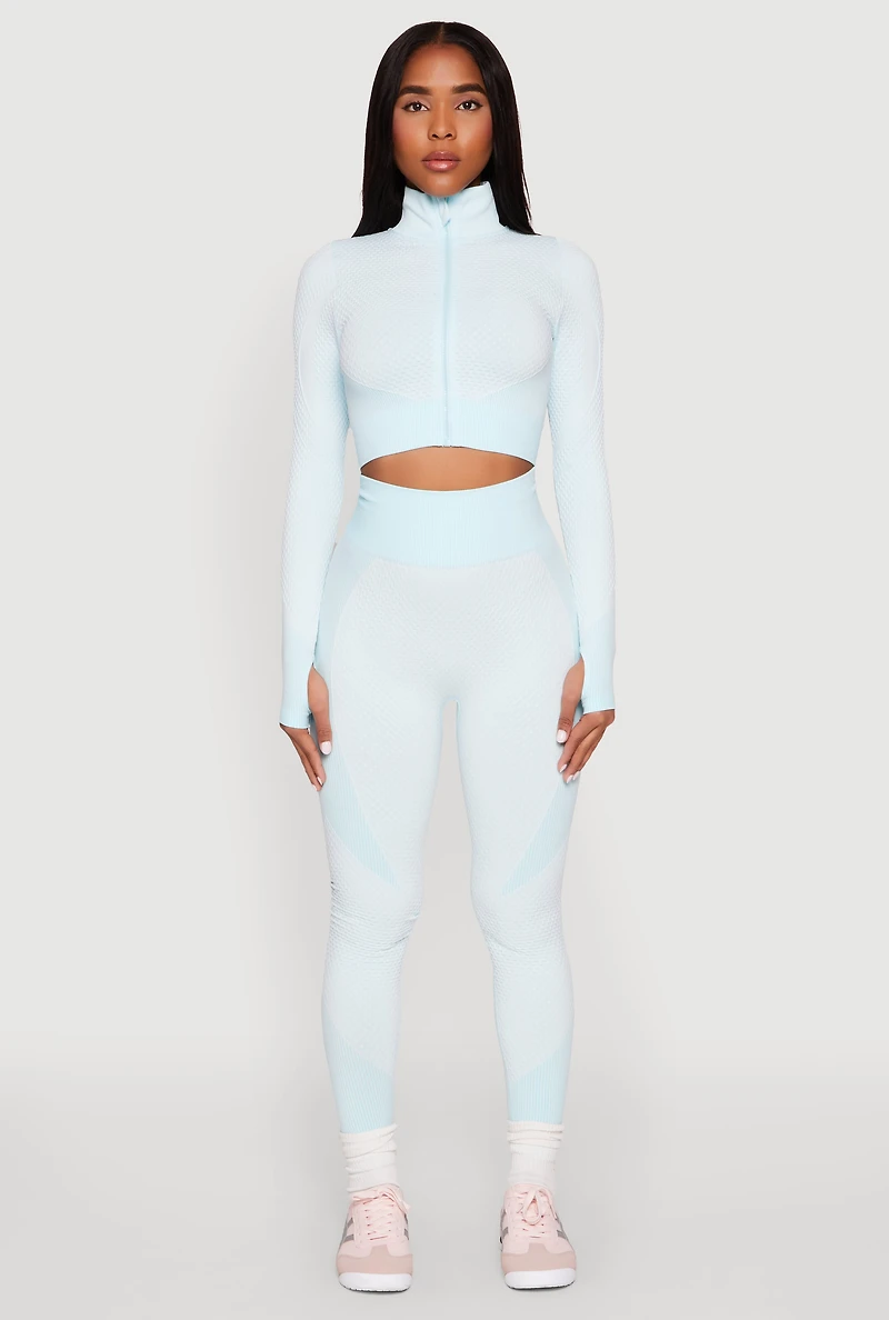 Striped Detail Two Tone Leggings