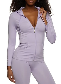 Full Zip Hooded Active Top