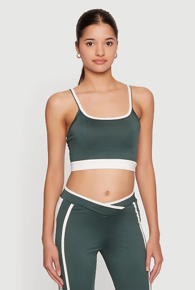 Contrast Trim Cropped Cami