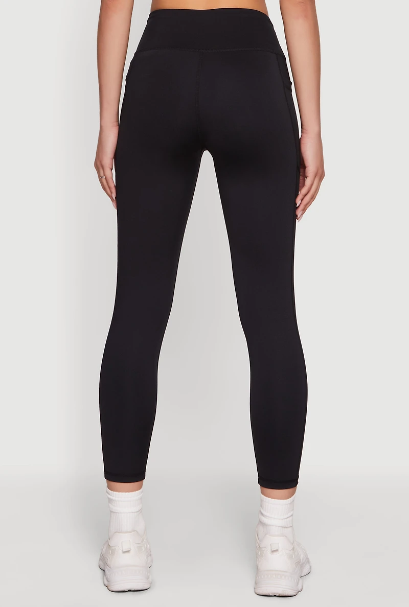 Solid Cell Phone Pocket Leggings