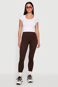 Seamless Waffle Knit High Waisted Leggings