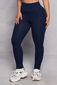 Womens High Waist Cropped Pocket Leggings,