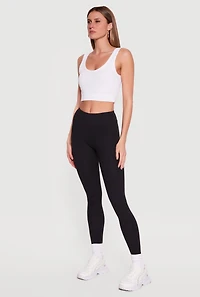 Solid Soft Knit High Waisted Leggings