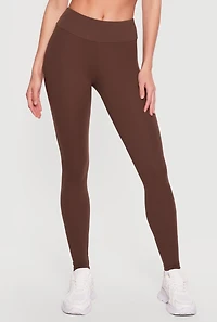 Solid Soft Knit High Waisted Leggings