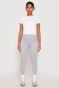 Rib Knit Seamless High Waist Leggings