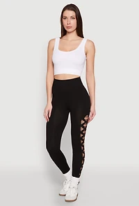 Side Laser Cut Seamless Leggings