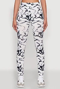 Womens Tie Dye Print Leggings, Multi, Size L-XL