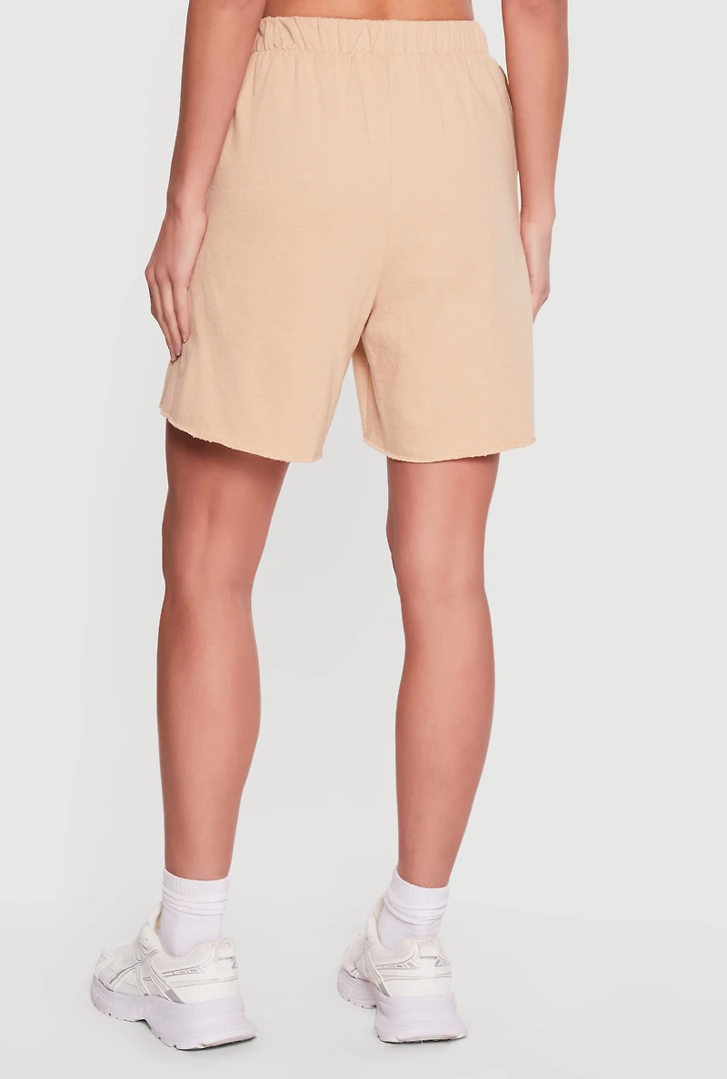 Elastic Waist Pull On Sweatshorts