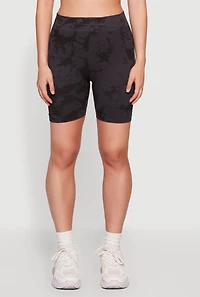Floral High Waisted Seamless Biker Shorts