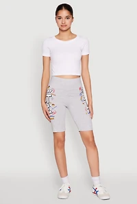 Living My Best Life Graphic Print Biker Shorts