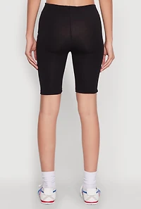 Womens Gods Favorite Graphic Biker Shorts, Black,