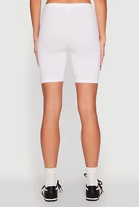 Womens Only One You Graphic Biker Shorts, White,