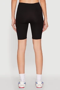 Womens Nope Not Today Graphic Biker Shorts, L