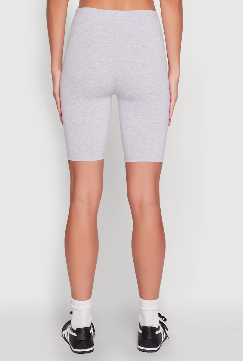 Womens Nope Not Today Graphic Biker Shorts, Grey, Size XL