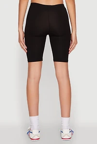 Womens Blessed By God Graphic Biker Shorts,
