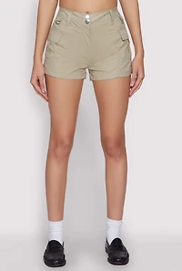Womens D Ring Tabbed Cargo Shorts,