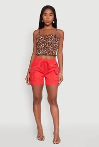 Zipper Cargo Pocket Shorts