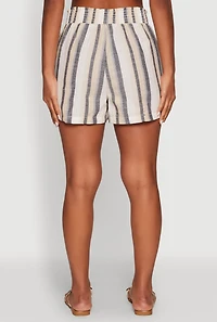 Smocked Waist Striped Pants