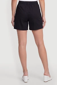 High Waisted Cargo Pocket Shorts