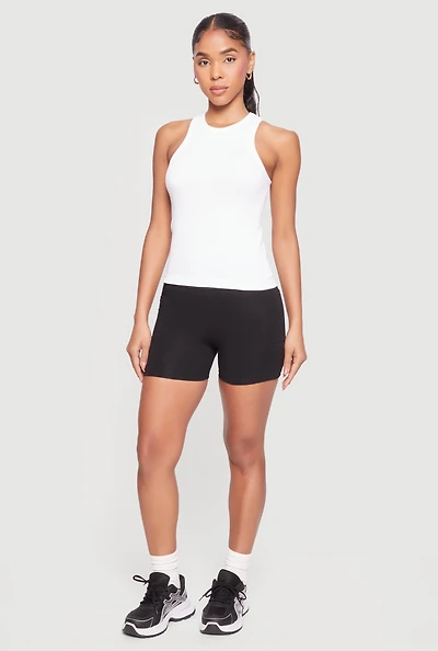 High Waisted Bike Shorts with Side Pockets
