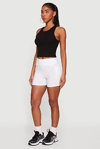 High Waisted Bike Shorts with Side Pockets