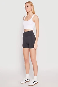 Womens Seamless High Waisted Biker Shorts,