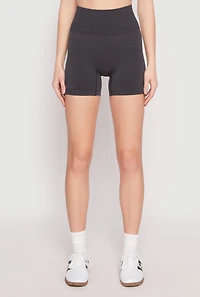 Womens Seamless High Waisted Biker Shorts,