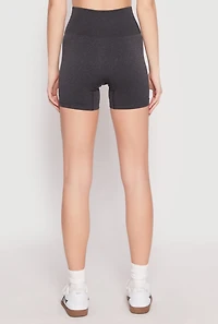 Womens Seamless High Waisted Biker Shorts,