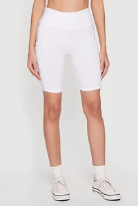 High Waisted Bike Shorts with Cell Phone Pockets