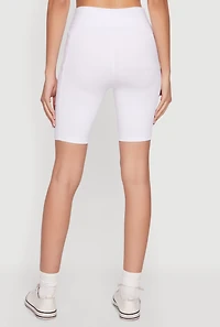 High Waisted Bike Shorts with Cell Phone Pockets