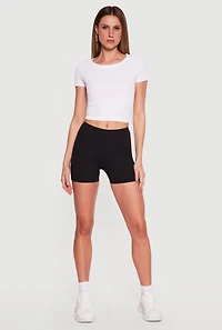 Solid Biker Shorts