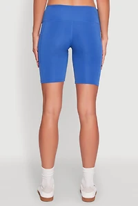 Womens Stylish Bike Shorts with Tummy Tucker and Side Pockets, M