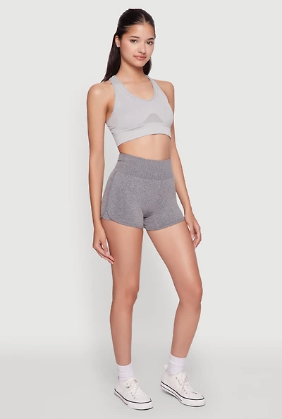 Womens High Waisted Dolphin Shorts for Activewear,