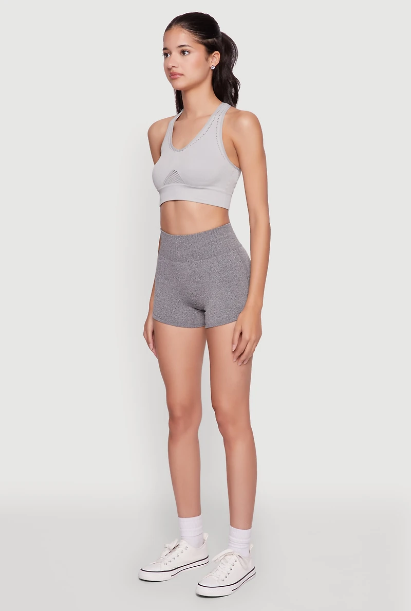 Womens High Waisted Dolphin Shorts for Activewear,