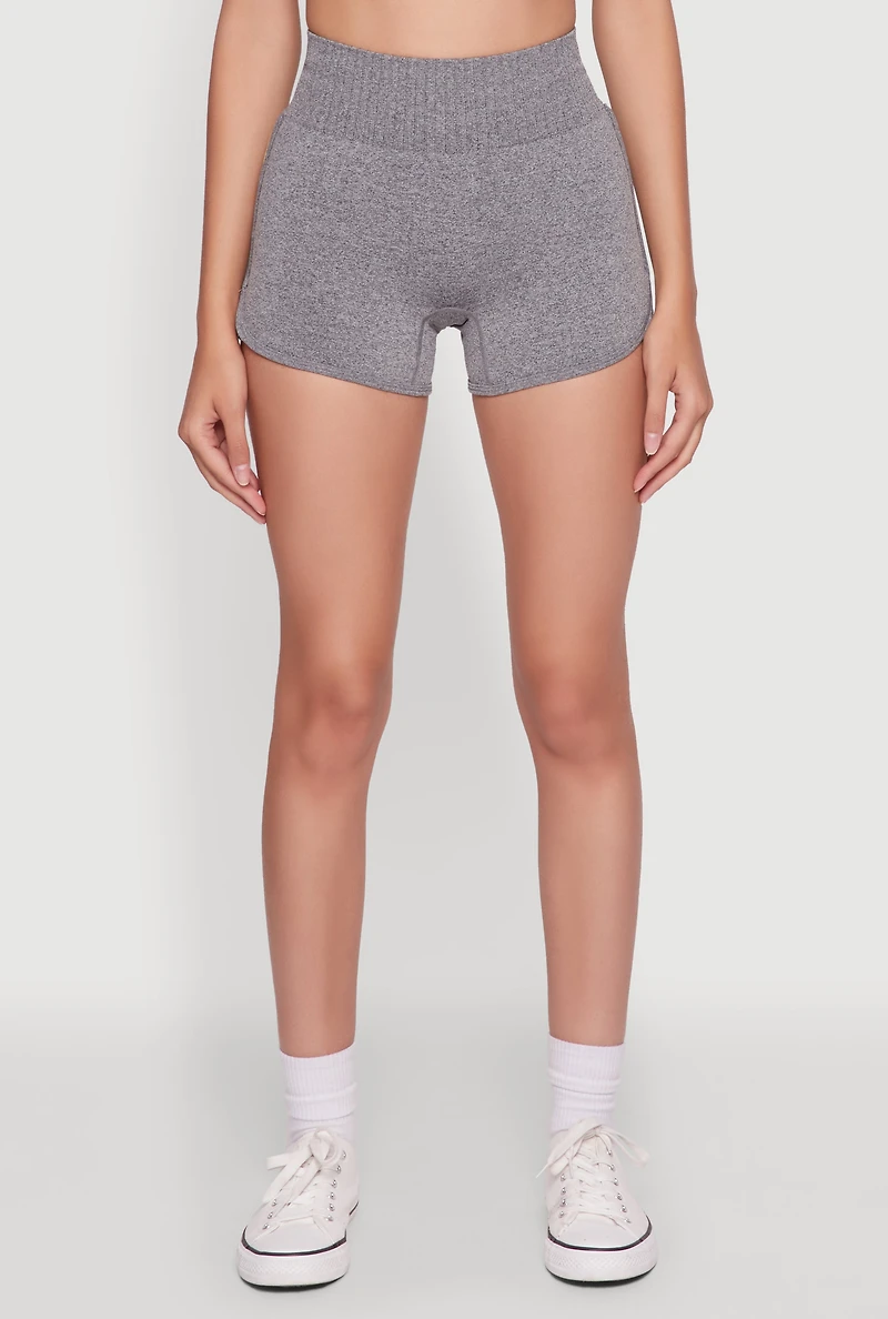 Womens High Waisted Dolphin Shorts for Activewear,
