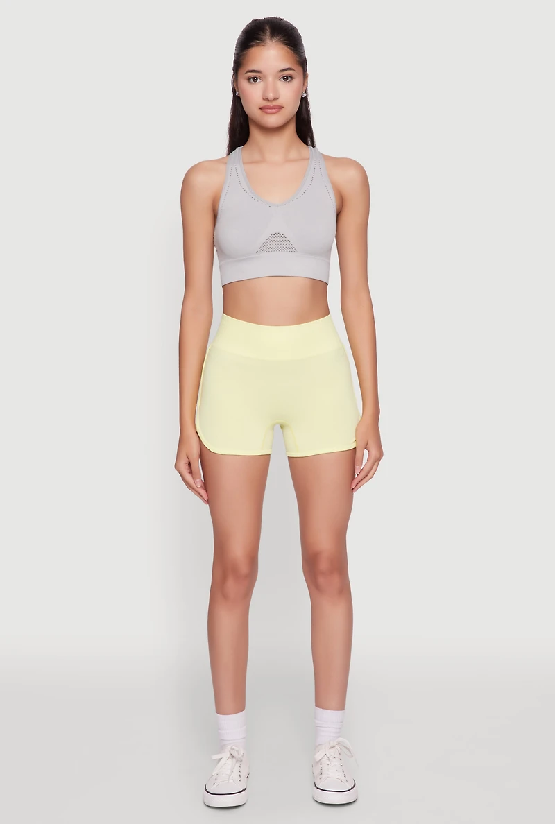 High Waisted Dolphin Shorts for Activewear