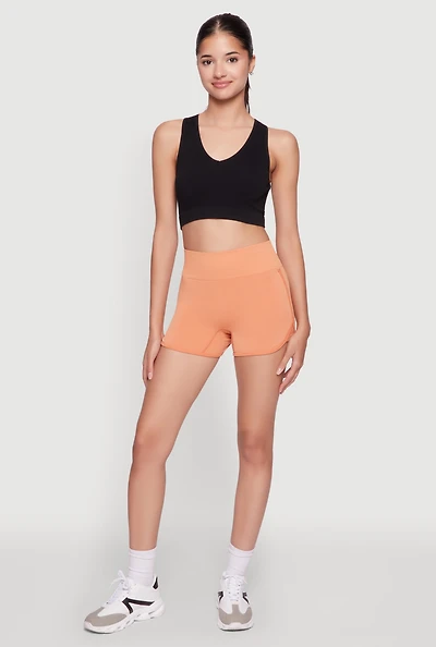 Womens High Waisted Dolphin Shorts for Activewear,