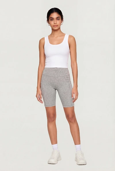 Tummy Tucker Cell Phone Pocket Biker Shorts