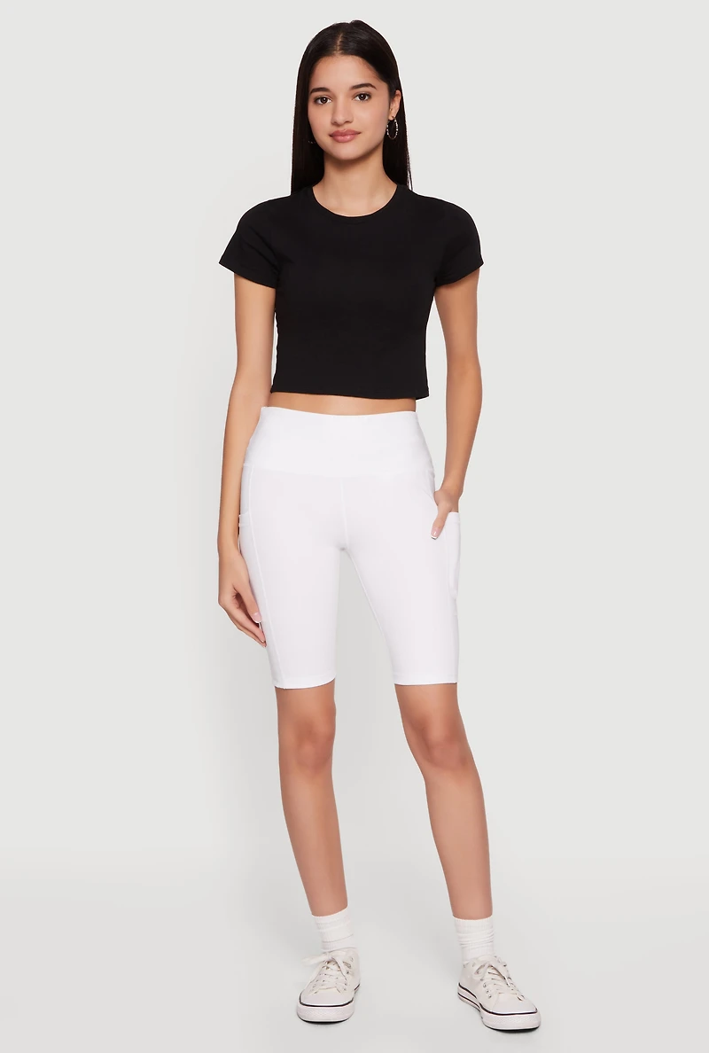 Tummy Tucker Cell Phone Pocket Biker Shorts