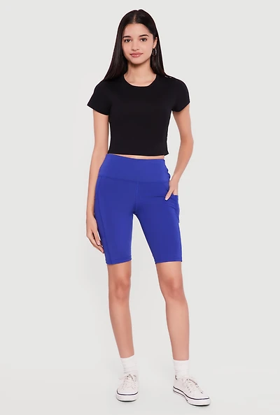 Tummy Tucker Cell Phone Pocket Biker Shorts