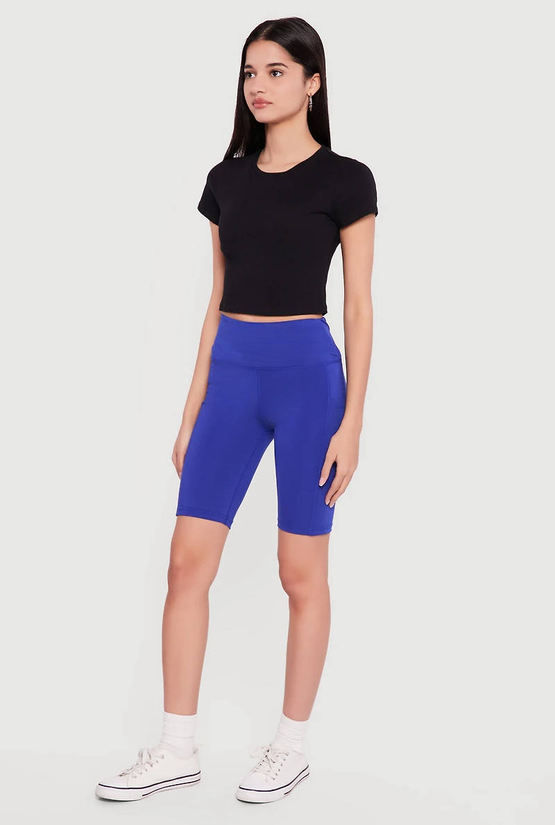 Tummy Tucker Cell Phone Pocket Biker Shorts