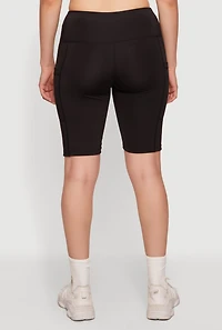 High Waist Side Pocket Bike Shorts