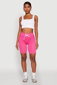 Womens Good Vibes Biker Shorts, Pink,
