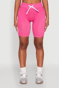 Womens Good Vibes Biker Shorts, Pink,