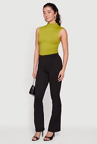 High Waisted Boot Cut Pull On Pants