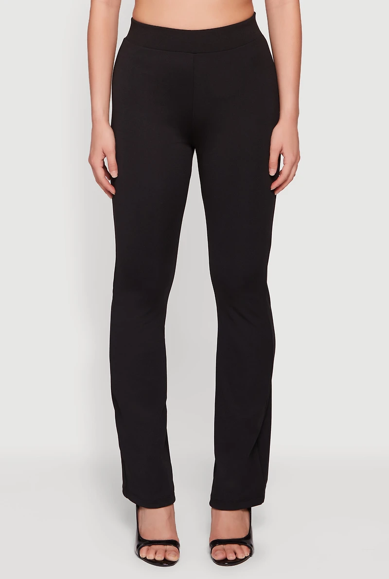 High Waisted Boot Cut Pull On Pants