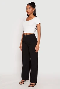 Womens High Waist Wide Leg Dress Pants,