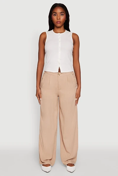 Womens Wide Leg Dress Pants,